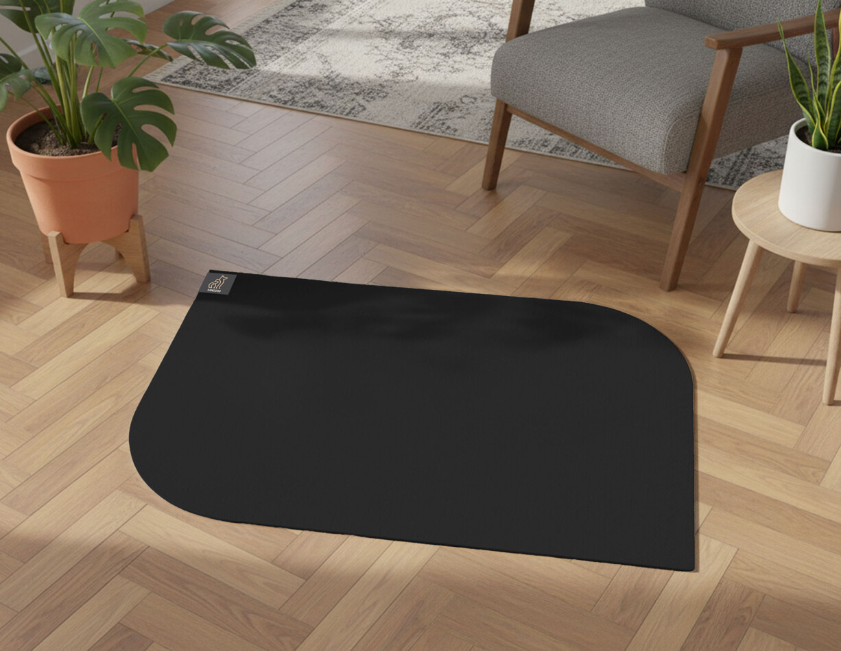 SANOZOO® - Napfunterlage, Öko-Tex, Blatt Schwarz 40 x 60 cm
