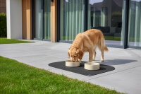 SANOZOO® - Napfunterlage, Öko-Tex, Blatt Grau 60 x 90 cm