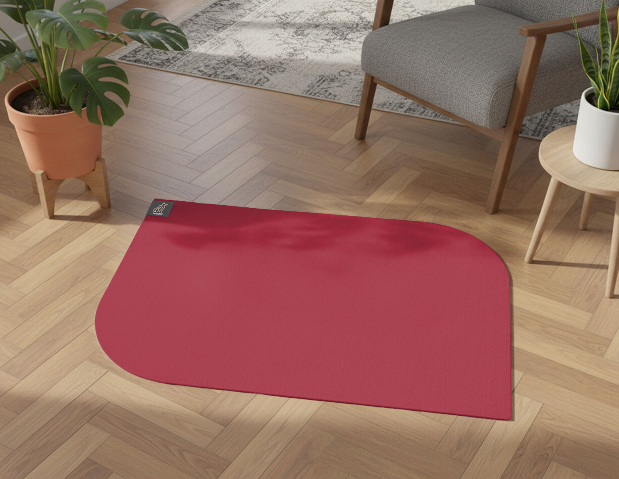 SANOZOO® - Napfunterlage, Öko-Tex, Blatt Rot 60 x 90 cm