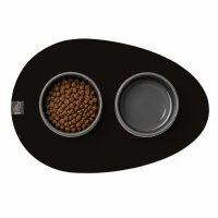 SANOZOO® - Napfunterlage, Öko-Tex, Tropfen 40x60cm Schwarz