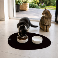 SANOZOO® - Napfunterlage, Öko-Tex, Tropfen 40x60cm Schwarz