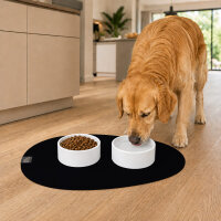 SANOZOO® - Napfunterlage, Öko-Tex, Tropfen 40x60cm Schwarz