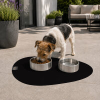 SANOZOO® - Napfunterlage, Öko-Tex, Tropfen 40x60cm Schwarz