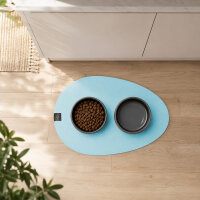 SANOZOO® - Napfunterlage, Öko-Tex, Tropfen 40x60cm Hellblau