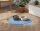 SANOZOO® - Napfunterlage, Öko-Tex, Tropfen 40x60cm Hellblau