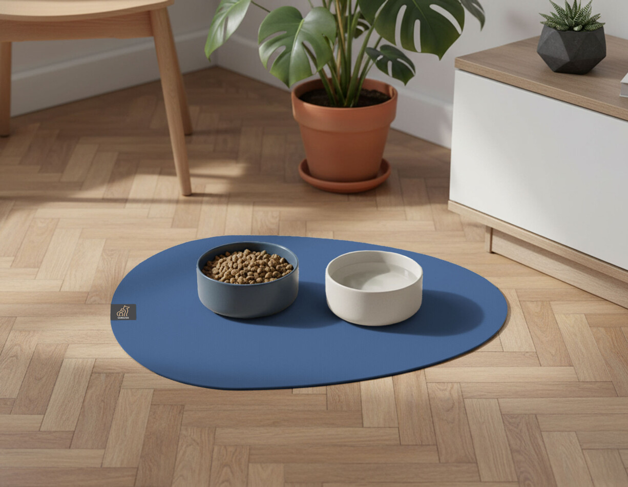 SANOZOO® - Napfunterlage, Öko-Tex, Tropfen 40x60cm Blau