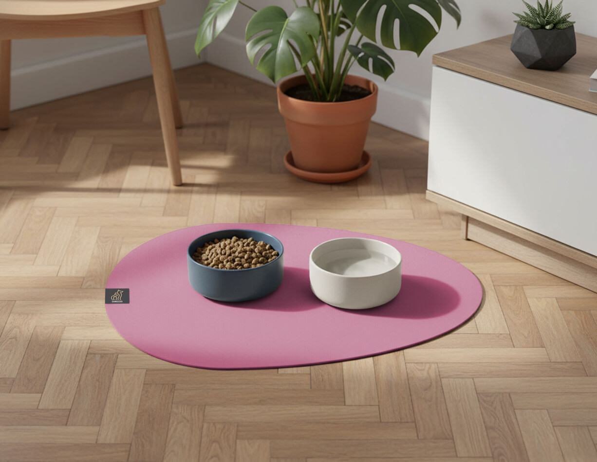 SANOZOO® - Napfunterlage, Öko-Tex, Tropfen 40x60cm Rosa