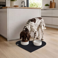 SANOZOO® - Napfunterlage, Öko-Tex, Herz 60x60cm Schwarz
