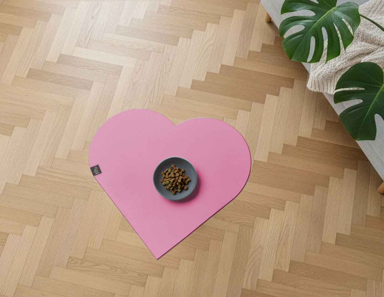 SANOZOO® - Napfunterlage, Öko-Tex, Herz 60x60cm Rosa