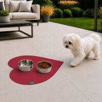 SANOZOO® - Napfunterlage, Öko-Tex, Herz 60x60cm Rot