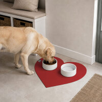 SANOZOO® - Napfunterlage, Öko-Tex, Herz 60x60cm Rot