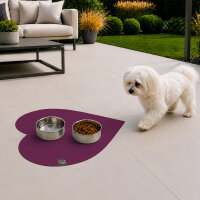 SANOZOO® - Napfunterlage, Öko-Tex, Herz 60x60cm Pflaume