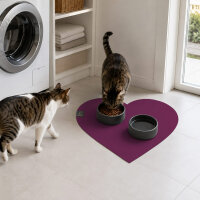 SANOZOO® - Napfunterlage, Öko-Tex, Herz 60x60cm Pflaume