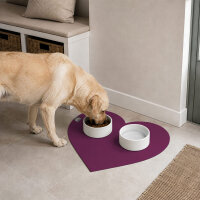 SANOZOO® - Napfunterlage, Öko-Tex, Herz 60x60cm Pflaume