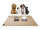 SANOZOO® - Napfunterlage, Öko-Tex, Rechteckig Set 30/40+40/60 cm Sand / Beige