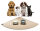 SANOZOO® - Napfunterlage, Öko-Tex, Eckrund 60 x 60 cm Sand / Beige